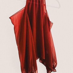 Likely x Revolve Belmont Ruffle Cold Shoulder Blouse – Wine Red Romantic Top XS